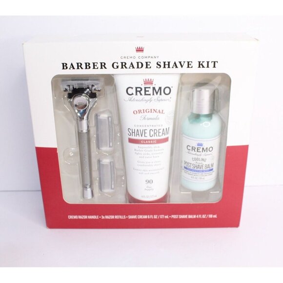 Cremo Barber Grade Shave Kit Razor Shave Cream & Shave Balm Original Formula New - Picture 9 of 9